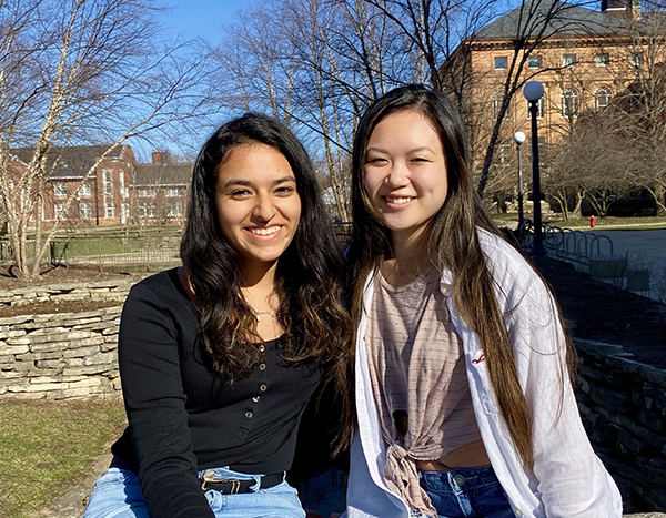 Bhavika Kagathi and Lindsay Kwok, Illinois Bioengineering sophomores with a focus in medical devices.